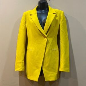 Yellow Knit Blazer
